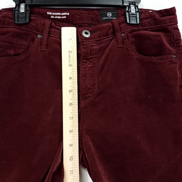 AG Adriano Goldschmied The Stevie Ankle Slim Straight Leg Jeans Womens 28 Velour - Picture 4 of 13